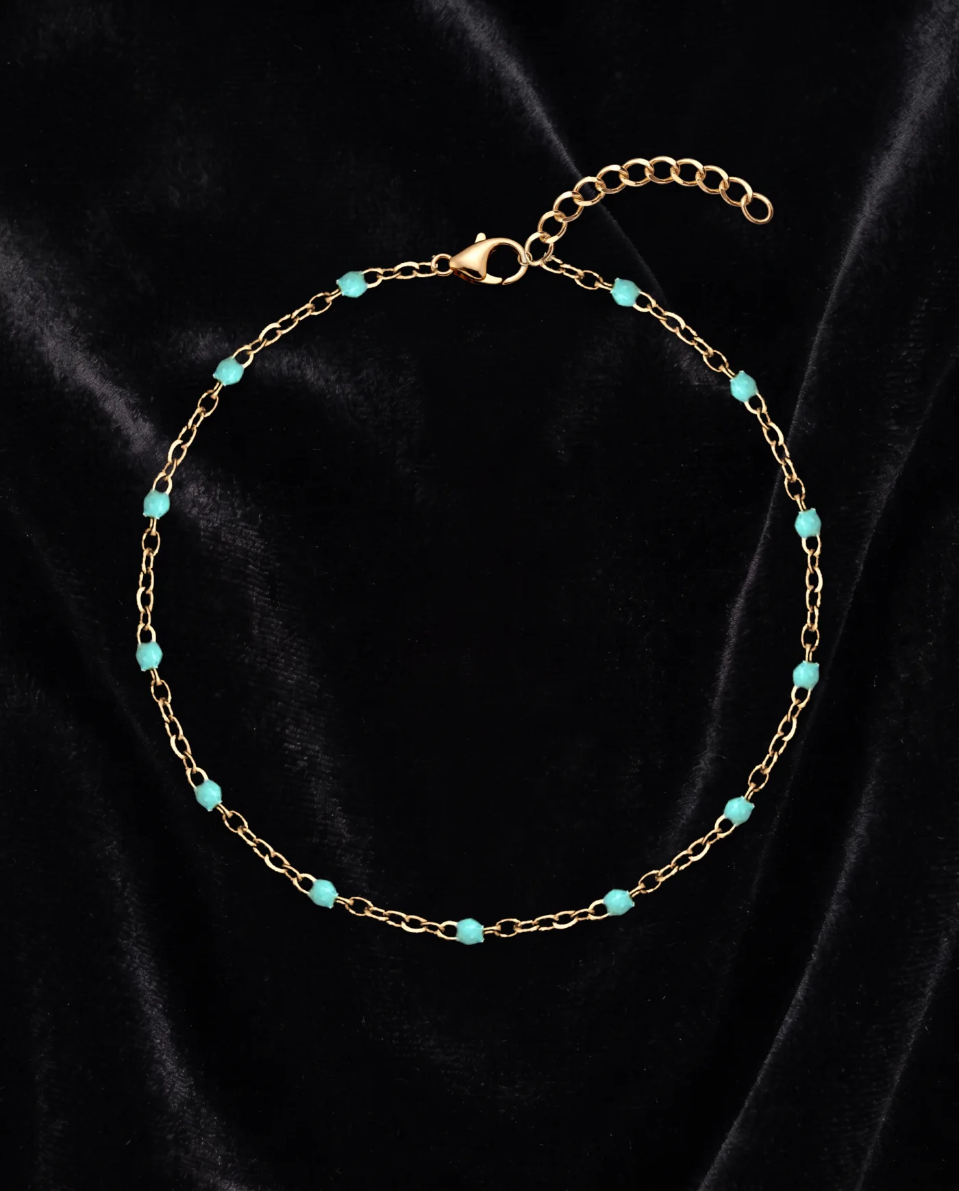 Pulsera Dominó Oro Celeste
