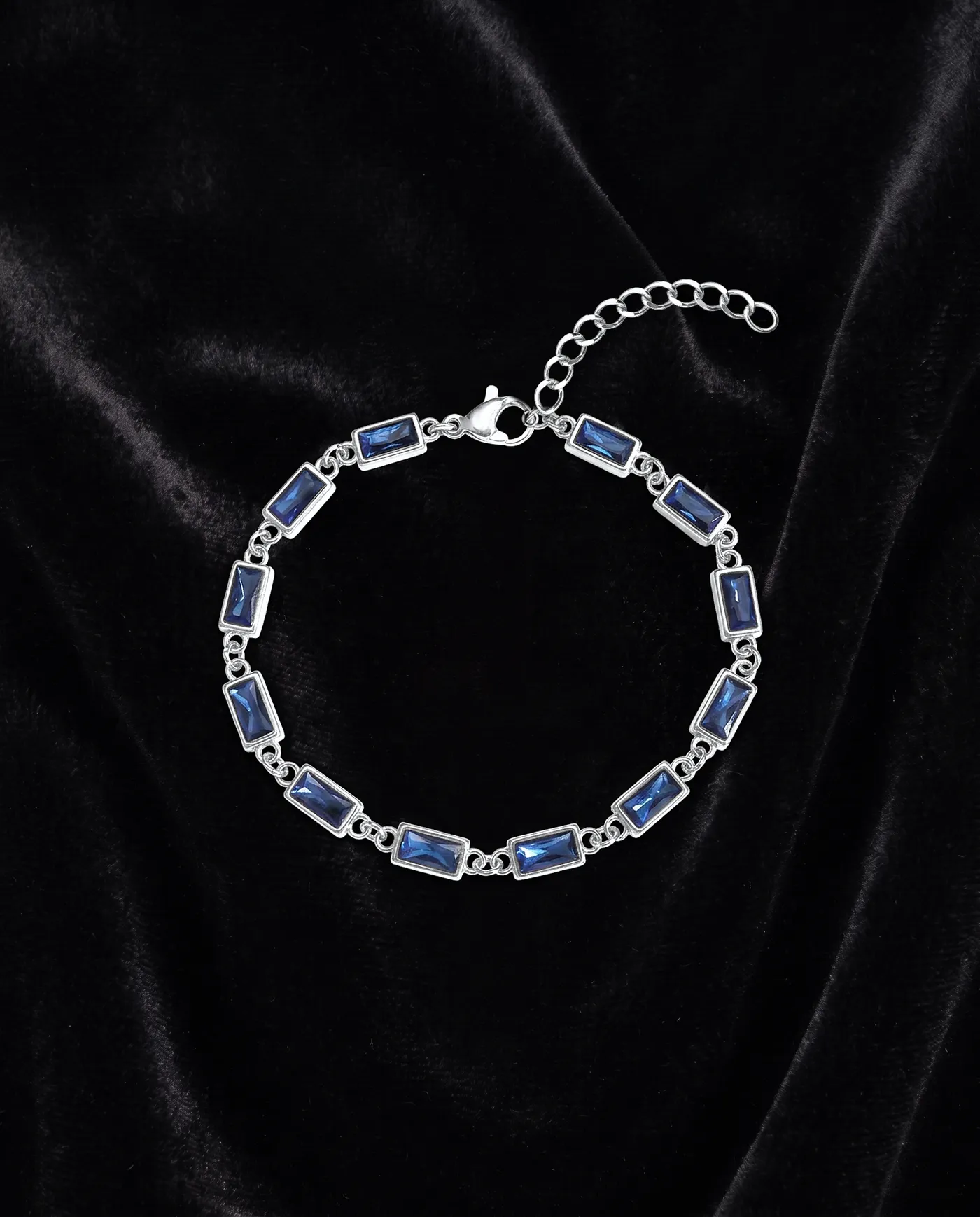 Pulsera Tesela Plata Azul